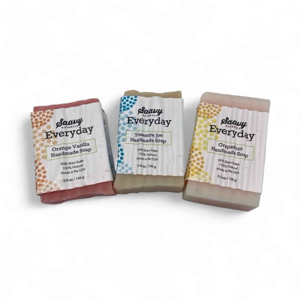 Organic Everyday Handmade Soap Set - Vanilla, Grapefruit, Yosemite Joe
